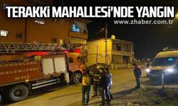 Terakki Mahallesi'nde 4 katlı binanın çatı katında yangın