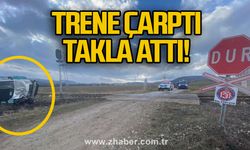 Karabük'te tren hafif ticari araca çarptı