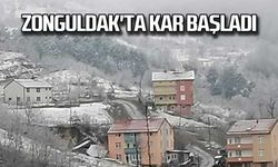 Zonguldak'ta kar yağışı başladı