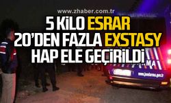 5 kilo esrar 20’den fazla exstasy hap ele geçirildi