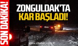 Zonguldak'ta kar yağışı başladı