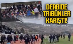 Derbide tribünler karıştı!