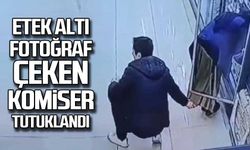 Etek altı fotoğraf çeken komiser tutuklandı