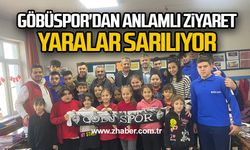 Göbüspor'dan anlamlı ziyaret... Yaralar sarılıyor