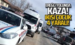 Ereğli yolunda kaza! ikisi çocuk 4 kişi yaralandı!
