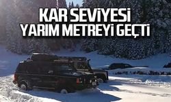 Karabük'te kar seviyesi yarım metreyi geçti!