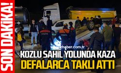 Kozlu sahil yolunda kaza... Yaralılar var