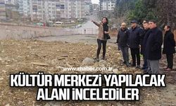 Kültür merkezi yapılacak alanı incelediler