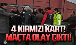 4 kırmızı kart! Maçta olay çıktı!