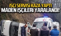 İşçi servisi kaza yaptı... Maden işçileri yaralandı!