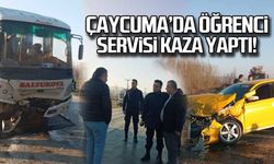 Çaycuma'da öğrenci servisi kaza yaptı! 7 öğrenci yaralı!