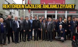 Rektörden gazilere anlamlı ziyaret