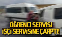 Öğrenci Servisi ile İşçi Servisi çarpıştı! Yaralılar var!