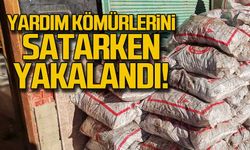 Yardım kömürlerini satarken yakalandı!