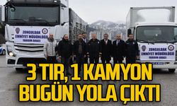 3 tır, 1 kamyon bugün yola çıktı