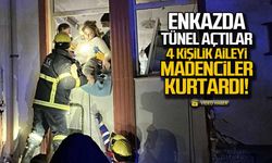 Enkazda tünel açtılar! Madenciler bir aileyi böyle kurtardı