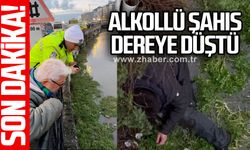 Alkollü şahıs dereye düştü