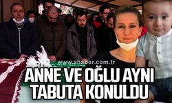 Anne ve oğlu aynı tabuta konuldu