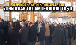 Zonguldak'ta camiler depremde hayatını kaybedenler için doldu