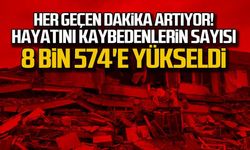 Hayatını kaybedenlerin sayısı 8 bin 574'e yükseldi