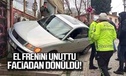 El freni çekmeyi unuttu... Faciadan dönüldü