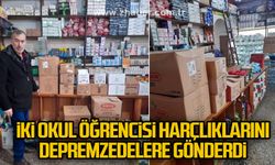 Çaycuma'da iki okul öğrencisi harçlıklarını depremzedelere gönderdi