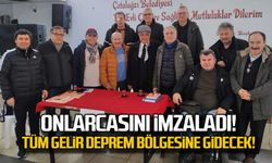 Onlarcasını imzaladı. Tüm gelir deprem bölgesine gidecek!