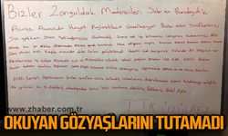 Okuyan gözyaşlarını tutamadı