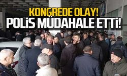 Kongrede olay! Polis müdahale etti!