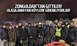 Zonguldak'tan gittiler... Ulaşılamayan yerlere yardım götürüyorlar!