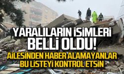 Ailesinden haber alamayanlar bu listeyi kontrol etsin!