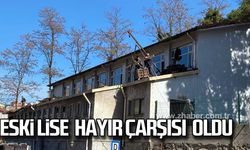Eski lise hayır çarşısı oldu