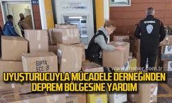 Uyuşturucuyla Mücadele Derneğinden deprem bölgesine yardım