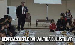 Depremzedelerle kahvaltıda buluştular