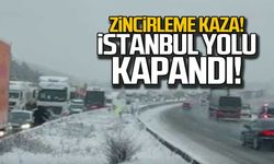 TEM'de zincirleme kaza! İstanbul yolu kapandı!