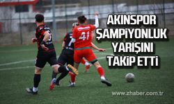 Akınspor şampiyonluk yarışını takip etti