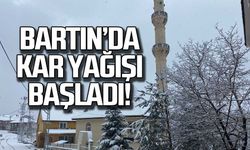 Bartın'da kar yağışı başladı!