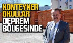 Konteyner okullar deprem bölgesinde