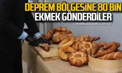 Deprem bölgesine 80 bin ekmek gönderdiler