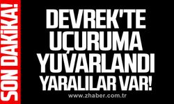 Devrek'te uçuruma yuvarlandı Yaralılar var!
