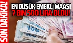 En düşük emekli maaşı 7 bin 500 lira oldu!