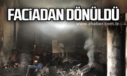 Çaycuma'da bodrumda çıkan yangında faciadan dönüldü