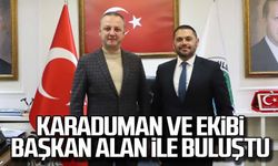 Karaduman ve ekibi Başkan Alan ile buluştu