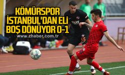 Kömürspor İstanbul'dan eli boş dönüyor 0-1