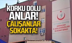 Korku dolu anlar! Personel sokağa fırladı!