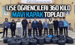 Lise öğrencileri 360 kilo mavi kapak topladı