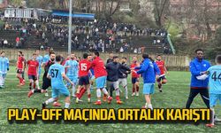 Play-off maçında ortalık karıştı
