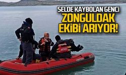Selde kaybolan genci Zonguldak ekibi arıyor