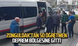 Zonguldak'tan 50 öğretmen deprem bölgesine gitti