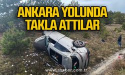 Çetin İpek, Ramazan Köse ve Rıfat Can'ın bulundu araç takla attı!